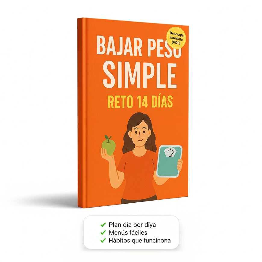 Bajar Peso Simple - Pack 14 Días (Plan + Recetario + Guía + Extras)